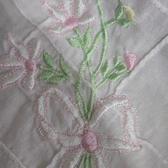 Vintage Cotton Night Dress White Nightgown Victorian Prairie Country Farm Medium - Picture 9 of 14